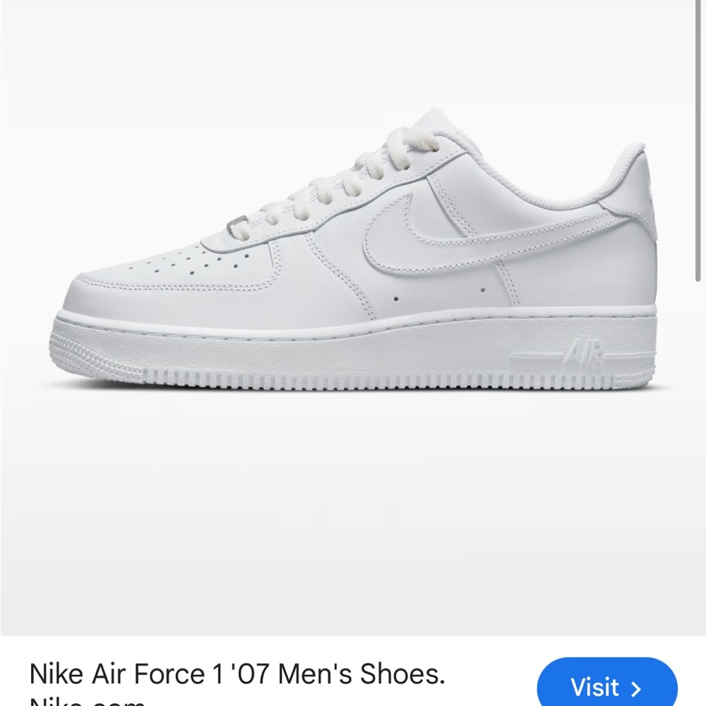 Nike White Low-Top Leather Sneakers